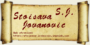 Stoisava Jovanović vizit kartica